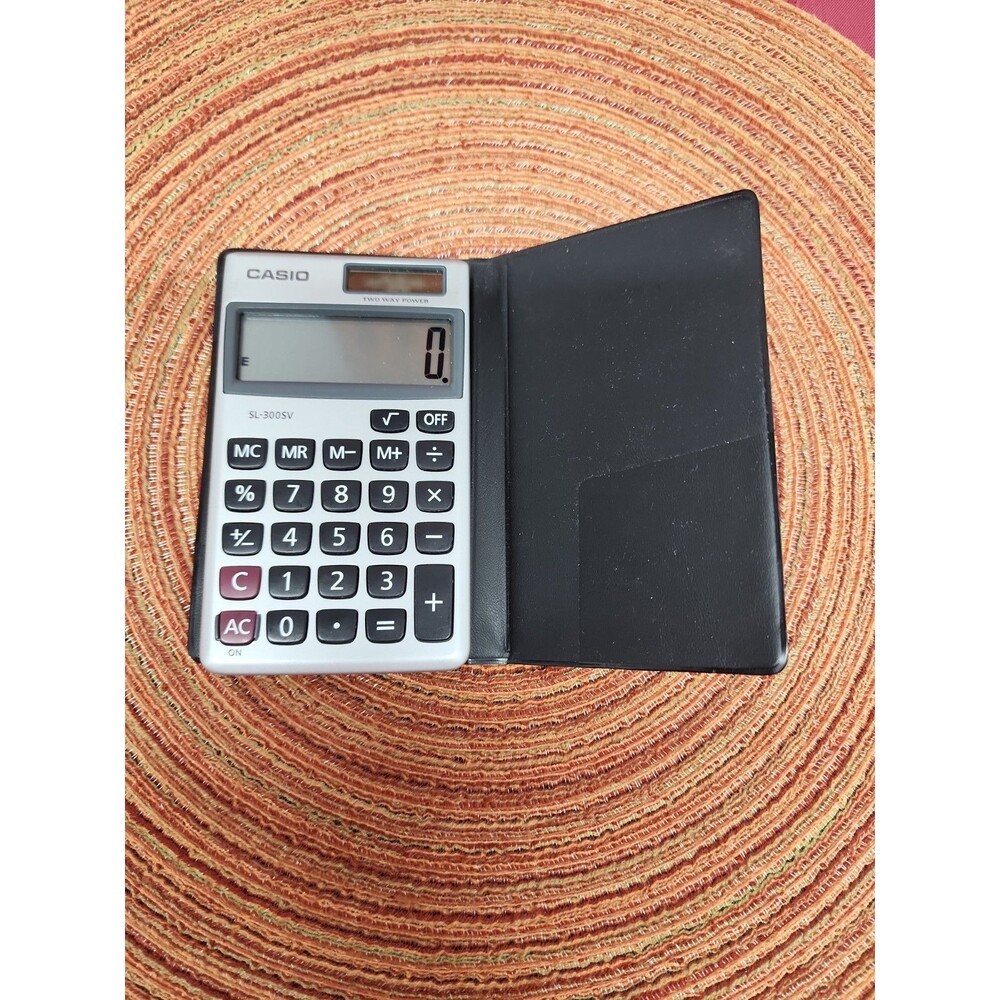 Casio SL-300V Pocket Calculator With 2 Way Power Solar/ Battery Power Tested